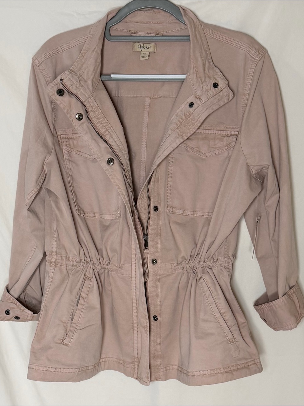 Style & Co. Blush Utility Anorak Jacket